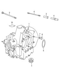 Kurbelgehäuse (Modell: 1100, 1300, 1300 S, 1300 A, 1500, 1500 S) 356, 356A 1950-1959