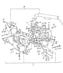 曲轴箱（型号：CARRERA 1600 GS/GT）356、356A 1950-1959