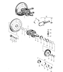 Cigüeñal (modelos: 1300, 1300 S, 1500, 1500 S, 1600, 1600 S) 356, 356A 1950-1959