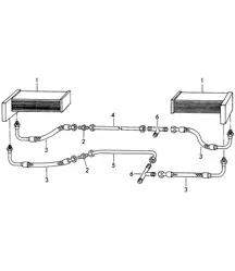 Lubrification moteur / Refroidisseur d'huile (Modèles : CARRERA, 1600 GS/GT, 692/1/2/3) 356, 356A 1950-1959
