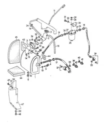 Réservoir d'huile - M 90 501 >> 91 000 - (Modèle : CARRERA 1500 GS/GT) 356, 356A 1950-1959
