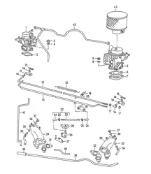 Vergaser / SOLEX 32PBJ / SOLEX 40PJCB / Und Kraftstoffversorgungsleitung / Kraftstoffpumpe 356 1950-55