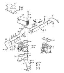 Carburatore / SOLEX 40 P II / SOLEX 40 P II-4 / e Linea di alimentazione carburante M 90 501 >> 91 000 (Modello: CARRERA, 1500 GS/GT) 356, 356A 1950-1959