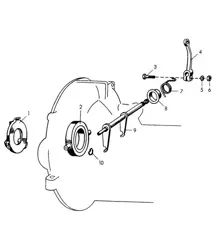 Clutch release for Transmission case / Divided 356, 356A 1950-1959