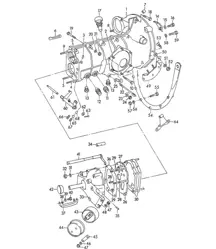 Carter de transmission avec suspension de transmission (Modèle : 356 A/540.1, CARRERA, 1500 GS/GT) 356A 1955-59