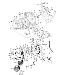 Getriebegehäuse mit Getriebeaufhängung für Tunnelgetriebe (Modell: 716/0/1/2/3, 716/4/5) 356, 356A 1950-1959