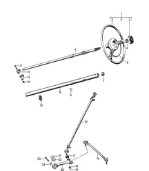 Volant / Arbre de direction / Biellette de direction / et Bras de direction 356 1950-1955 
