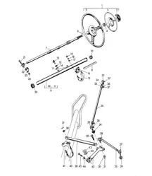 Volant / Arbre de direction / Biellette de direction / et Bras de direction 356A 1955-1959