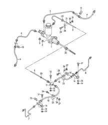 Maître-cylindre de frein / et conduites de frein 356, 356A 1950-1959