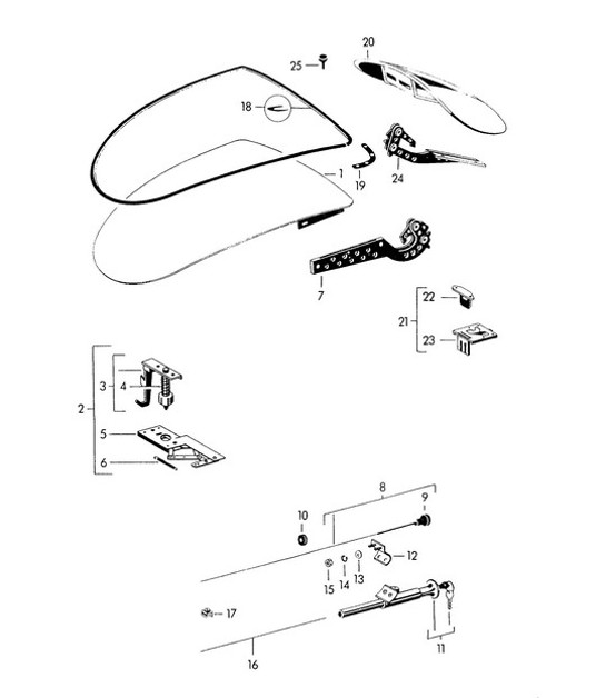 Diagram 803-000 Porsche Cayman 718 (982) 2017>> Carrosserie