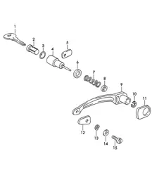 Maniglia esterna porta e singole parti 356 / 356A 1950-1959