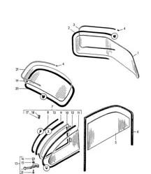 Acristalamiento de ventanas 356 / 356A 1950-1959
