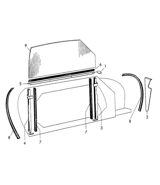 Diagram 805-015 Porsche 964 (911) (1989-1994) Karosserie