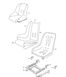 Front seat (Model: SPEEDSTER) 356 / 356A 1950-1959