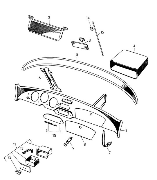 Dashboard (Model: 356 A:COUPE, CABRIO, CONVERTIBLE)  356A 1955-1959