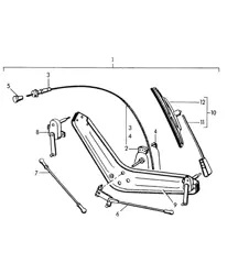 Ruitenwisserinstallatie (Model: 356:COUPE, CABRIO) 356 1950-1955