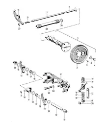 Arbre à cames (modèles : 1600 S/S90, 1600 C/SC) 356B / 356C 1960-1965