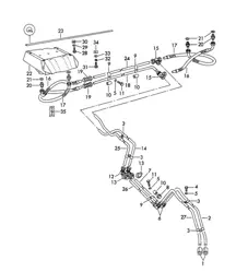 Conduite d'huile / Refroidisseur d'huile (Modèle : CARRERA, 587/1/2) 356B / 356C 1960-1965
