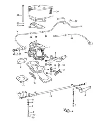 Vergaser und Kraftstoffleitung (Modell: CARRERA, 587/1/2) 356B / 356C 1960-1965