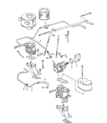 Brandstofpomp en brandstofleiding (model: 1600, 1600 S, 1600 S90) 356B / 356C 1960-1965