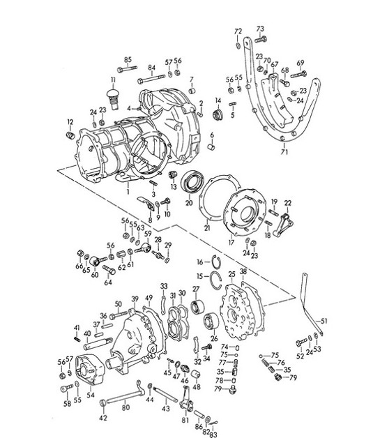 Diagram 302-000 Porsche 356C 1963-65 Transmission