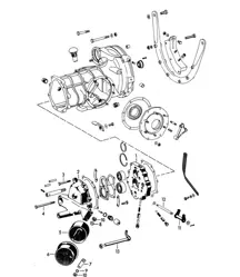 Couvercle de transmission / Plaque intermédiaire 356B / 356C 1960-1965