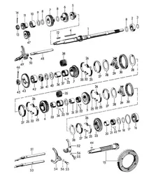 Velocidad / Transmisión / Engranajes y ejes 356B / 356C 1960-1965