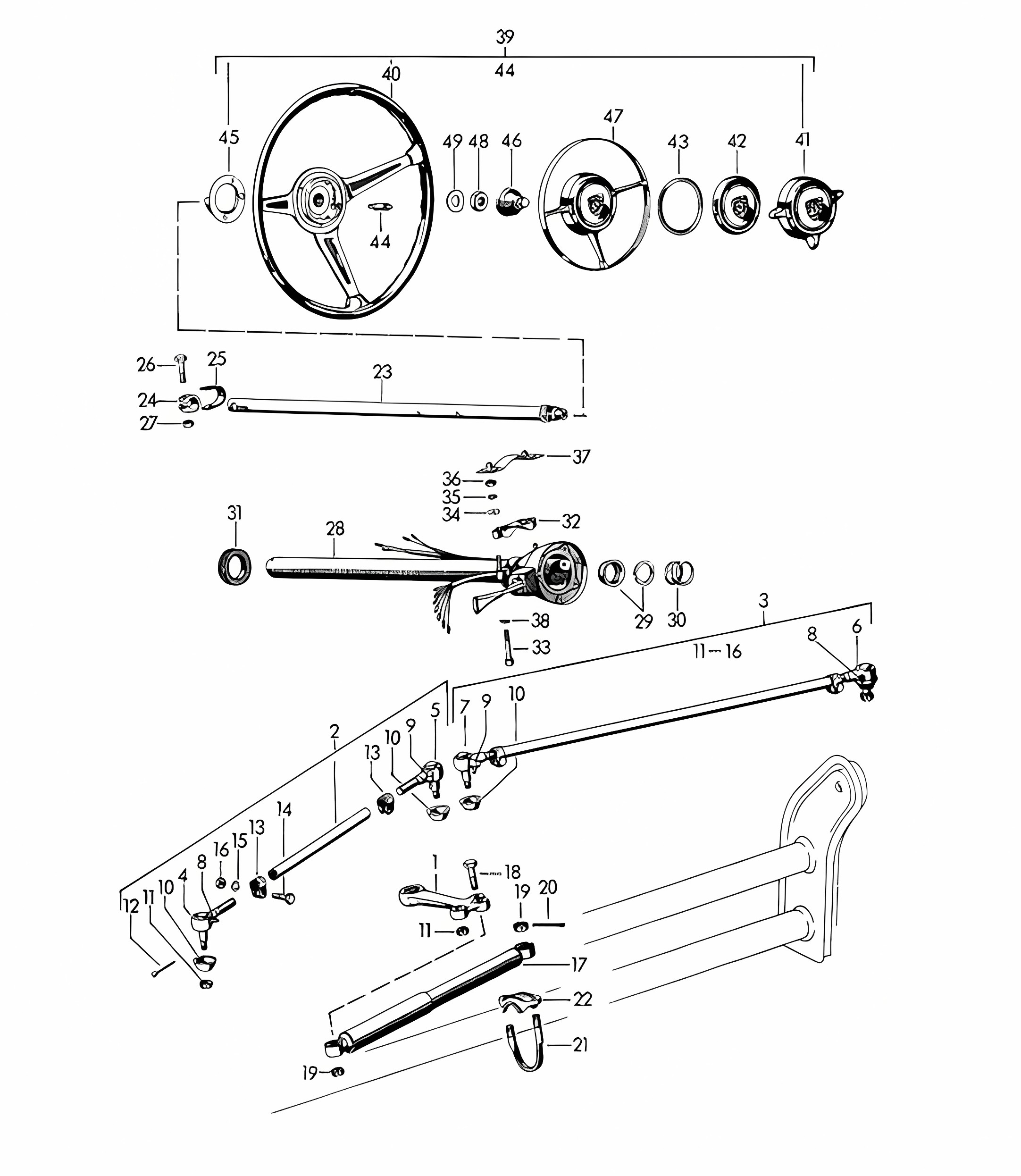 Steering parts 356B / 356C 1960-1965