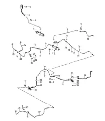 Conductos de freno (Modelo: 356 B/C CARRERA 2000) 356B / 356C >> 1963