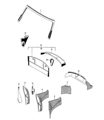 Habillage intérieur (Modèle : CABRIO HARDTOP COUPE -KARMANN- ROADSTER) 356B / 356C 1960-1965