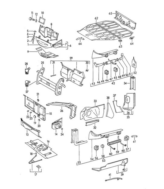 Diagram 801-010 Porsche 944 Turbo S 2.5L 8V 1988 