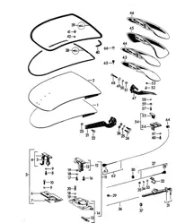 Couvercle / Avant et arrière / avec pièces d'installation (Il est nécessaire de retravailler) 356B / 356C 1960-1965