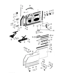 Deur met toebehoren 356B / 356C 1960-65