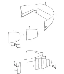 Verkleidungen / Innenausstattung (Modell: CABRIO HARDTOP) 356B / 356C 1960-65