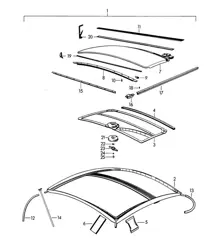 Schiebedach / Mechanisch (Modell: COUPE -REUTTER-) 356B / 356C 1960-65