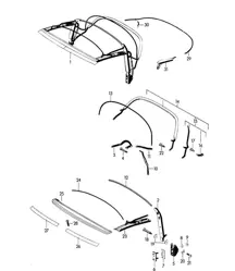 Verdeckgestell (Modell: CABRIO) 356B / 356C 1960-65