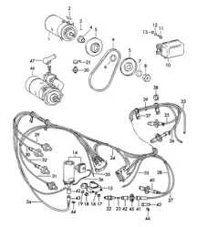 Equipement électrique / Moteur (Modèle : CARRERA) 356B / 356C 1960-65