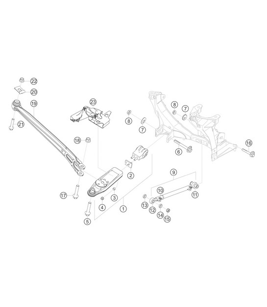 Bracci trasversali dell'asse posteriore 718 Cayman GT4 RS Clubsport 2020-2024