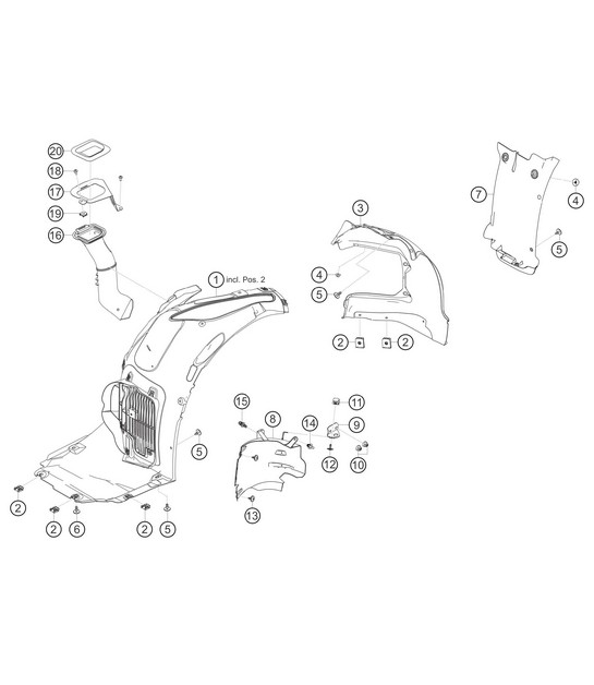 Passage de roue 718 Cayman GT4 RS Clubsport 2020-2024