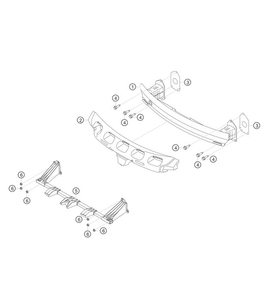 Poutre de pare-chocs avant 718 Cayman GT4 RS Clubsport 2020-2024