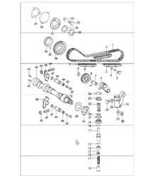 commande de soupape gauche 911 1965-69