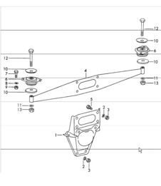 suspension moteur arrière 911 1965-69