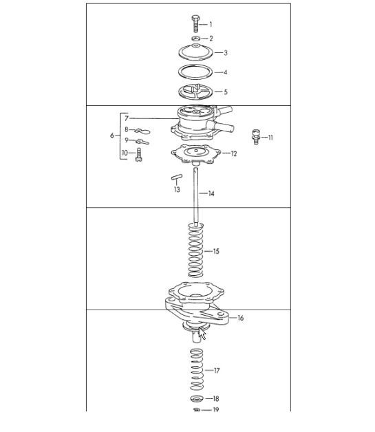 Diagram 201-30 Porsche 955 Cayenne S 4.5L V8 2003-06 Fuel System, Exhaust System