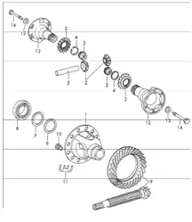 différentiel sportomatic 911 TU/L/S JUSQU'A 1968