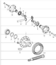 diferencial con carcasa de fundición en frío o fundición a presión para 911 1969