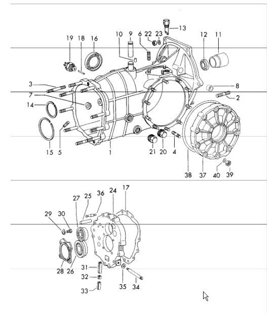 Diagram 307-00 Porsche 970.2 Panamera S V6 Turbo 3.0L 2WD (420Hp) 2014-16 Transmission