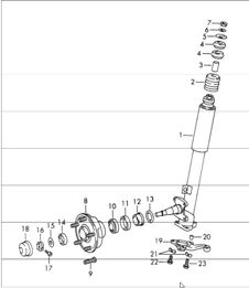 shock absorber strut 911 upto 1968