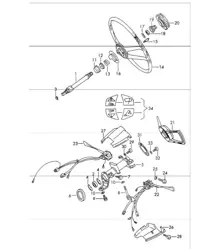 steering shaft, steering wheel, steering column switch for 911 1968