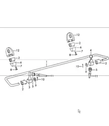 essieu arrière stabilisateur pour 912:M UPTO 1968 et 911 S 911 /TU/L/T 1965-69