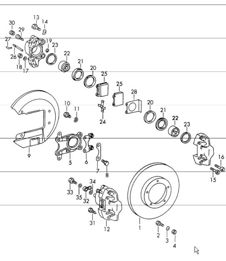 disc brake front 911 UPTO 1968